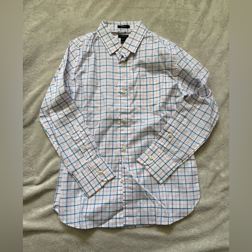 Crewcuts Blue and White Button Down Shirt